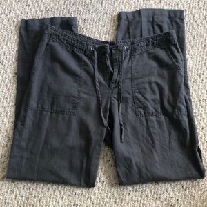 Charcoal grey linen pants